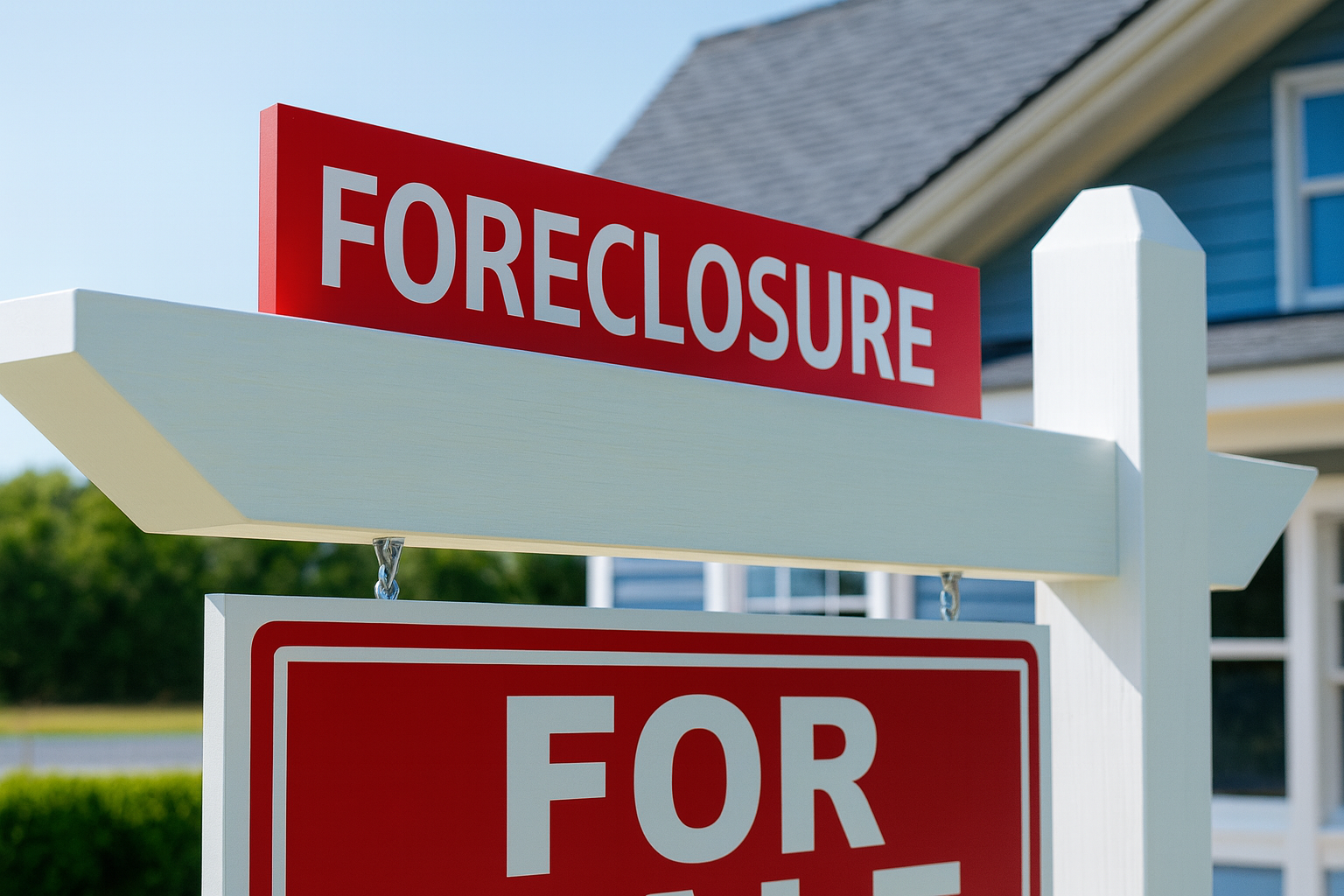 Notice of foreclosure on a home